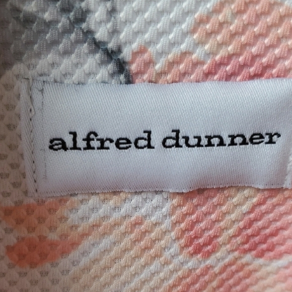 Alfred Dunner Pink and Gray Floral Jacket - Picture 2 of 9